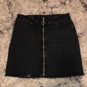Black Denim Skirt